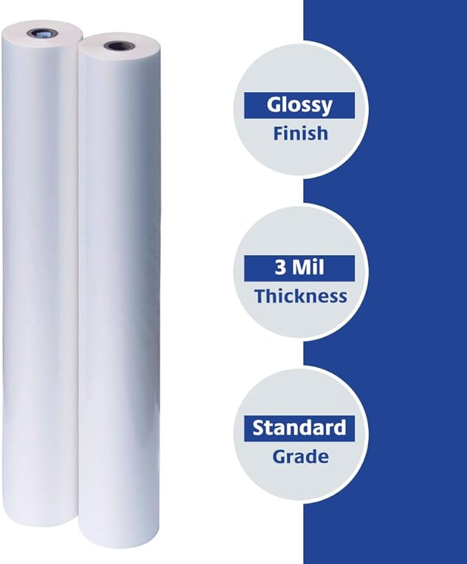 TruLam - 2 Rolls Standard Gloss 3 Mil 25 in. x 250 ft. x 1 in. Core Laminating - Image 2