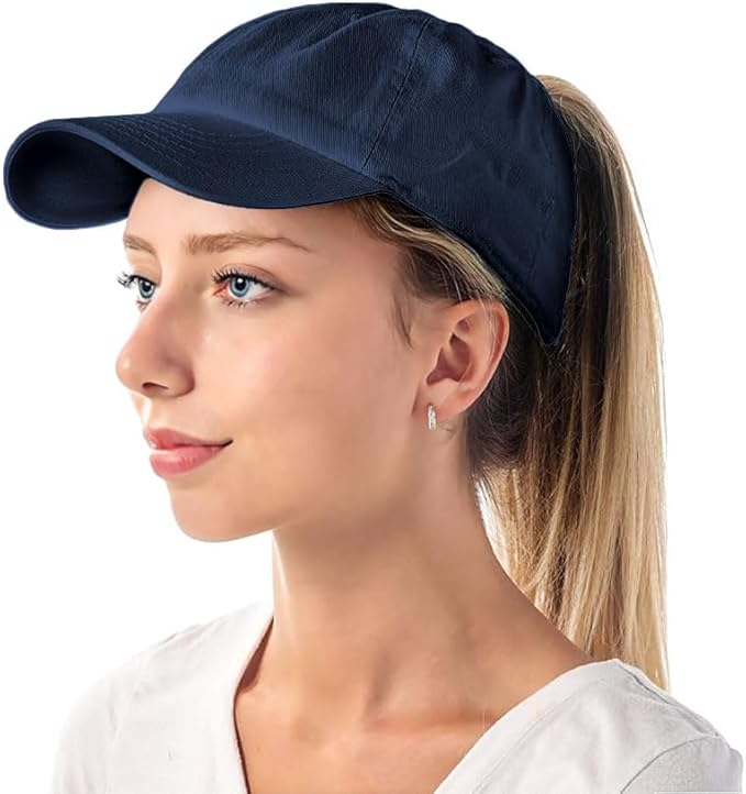 Cotton Baseball Cap Dad Hat – Washed Low Profile Adjustable Hat for Men Women Casual Outdoor Running Golf