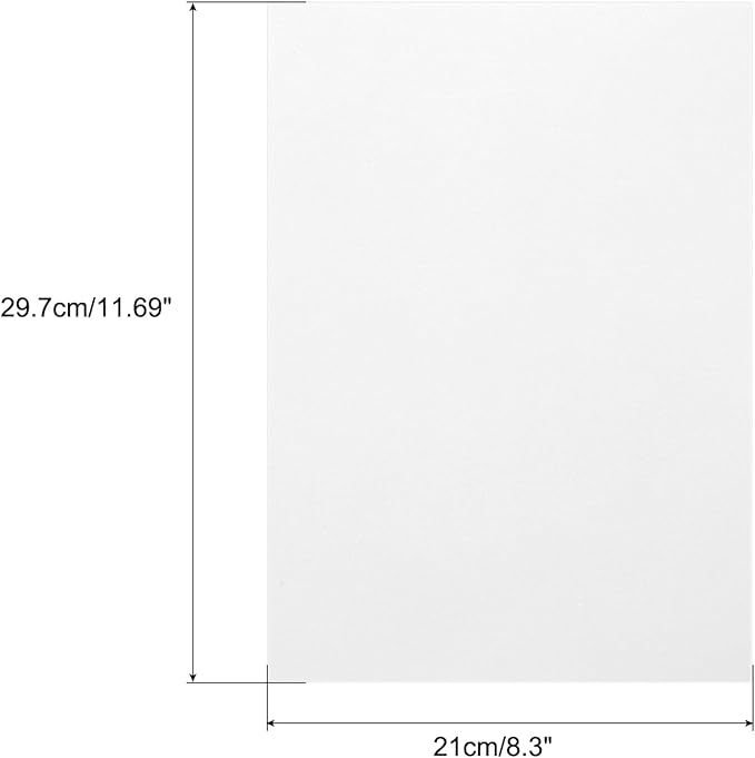 MECCANIXITY Colored Vellum Paper, 40 Sheet White Transparency 11.7 x 8.2 - Image 2