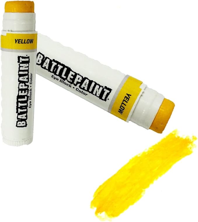 EyeBlack BattlePaint – Bright Colored Under Eye Black Grease for Pro Athletes and Super Fans – Baseball, Softball, Football – 2 Sticks