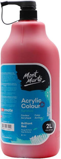 Mont Marte Discovery School Acrylic, Brilliant Red, 1/2 Gallon. Ideal by MontMarte