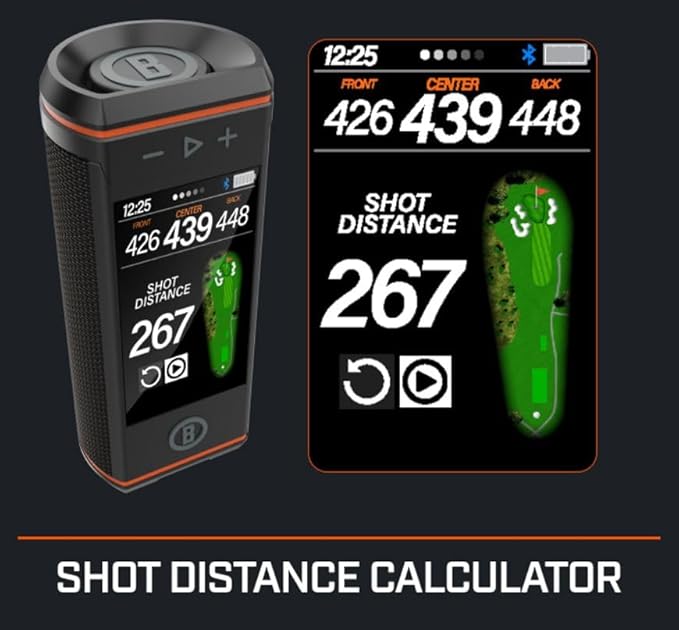 Bushnell Wingman HD View Golf Speaker, 3.5" Touchscreen, GPS Distances, Premium 360° Audio, Waterproof Design, Magnetic Cart Mount with Wearable4U Car/Wall Chargers & Golf Tools Bundle
