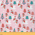 JEJELOIU Funny Xmas Snowman Fabric by The Yard Snowflake Upholstery Fabric for Chairs Christmas Tree Waterproof Indoor Outdoor Decor for DIY Sewing Craft Projects 3 Yards