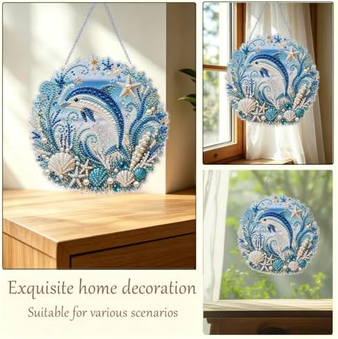 AIBOERL Pearl Diamond Art Kits for Adults, Acrylic Hanging Suncatcher