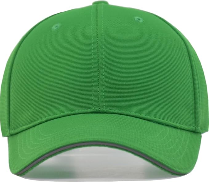 TSSGBL Men's Plain Baseball Hat - OSFM & XXL Big Head Fit，Adjustable Structured Ball Cap with Reflective Sandwich Brim