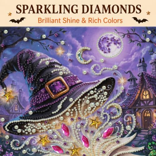 Reofrey DIY Halloween Pearl Art Kits for Adults, 5D Diamond Art Kits B08