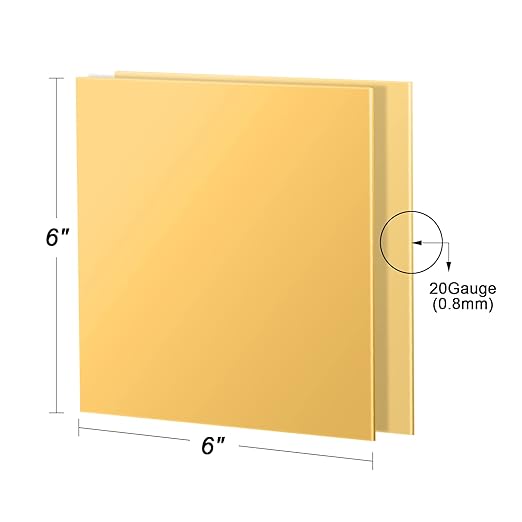 2 Pcs Brass Sheet, 20 Gauge Thickness, No Scratches, Film Attached Brass Plates - Image 2