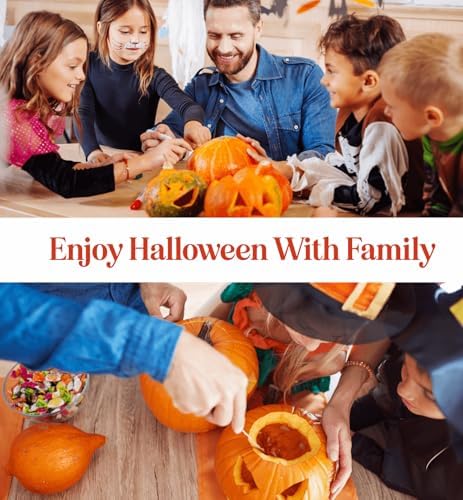 Halloween Pumpkin Carving Kit Case - Complete Pumpkin Carving Set With Saw Pumpkin Carving Knife - Halloween Pumpkin Carving Tools - Pumpkin Garnishing Knives
