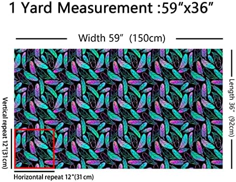 jejeloiu Feather Fabric by The Yard Soft 2 Yards