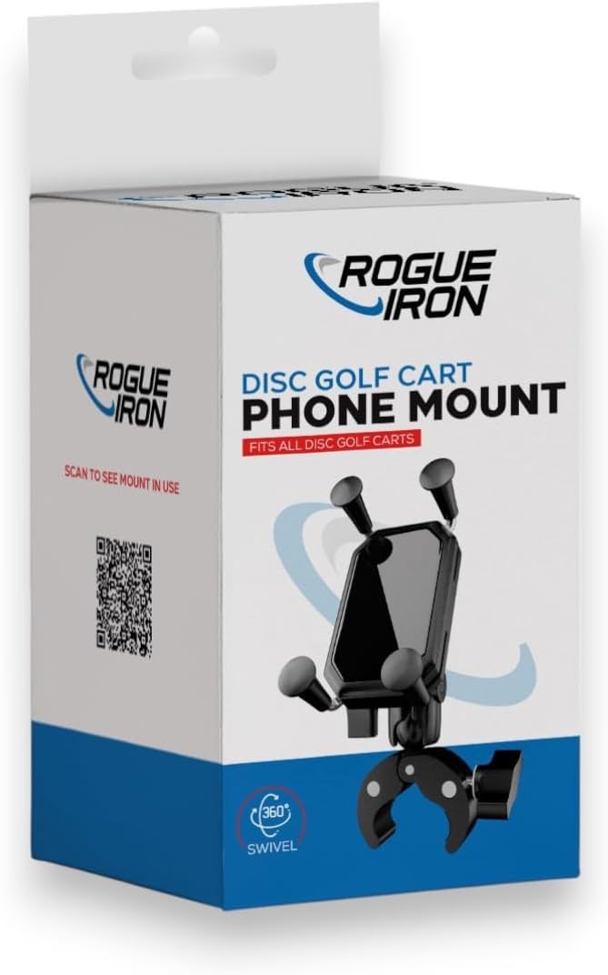 Rogue Iron Disc Golf Cart Phone Mount for Zuca Carts and All Other Disc Golf Carts