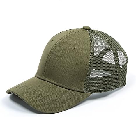 Criss Cross Hat Washed Distressed Baseball Cap Ponytail Hat High Messy Bun Ponycap for Women