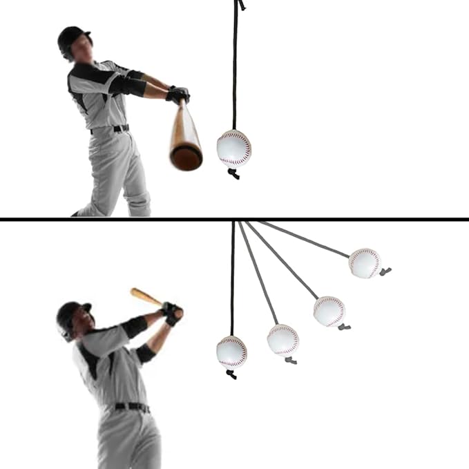LOOEEL Baseball and Softball Batting Training Rope,Baseball Softball Hitting Trainer,Batting Swing Trainer for Baseball & Softball.Practice Baseball Swing Skills,and Hitting Performance