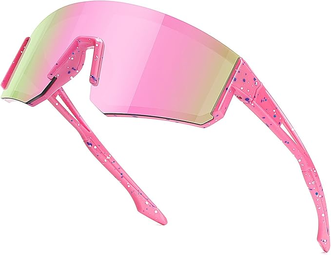 SEKKAF Youth Baseball Sunglasses for Boys Girls Age 6-12 Softball Cycling Sports Sunglasses for Kids Lightweight Frame
