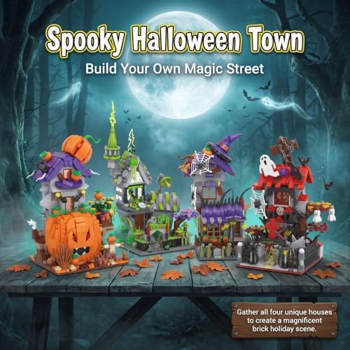 Frankenstein Lab Building Set, 758 Pcs Mini Halloween Building Toy