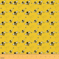Cute Honeybee Upholstery Fabric for Chairs Kawaii Bee Fabric by The Yard 181"x63", Honey Watercolor Beetles Chic Nature Art Sewing Fabric DIY Projects