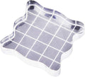 1PC Acrylic Stamp Blocks with Grid Lines, Transparent with Curve Edges by Hilitand