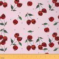 Feelyou Halloween Theme Soft Flannel Fabric by The Yard 3 Yards Kids Skull Pattern Upholstery Fabric for Boys Girls Teens Red Cherry-Shaped Skull Bones Print for Home DIY Projects, Indoor Decor