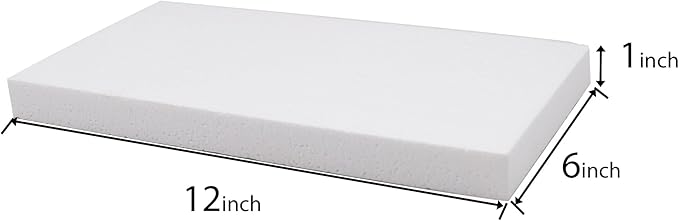 Crafare 5 Pack Craft Foam Blocks 12X6X1 inch Polystyrene Brick Rectangle - Image 2