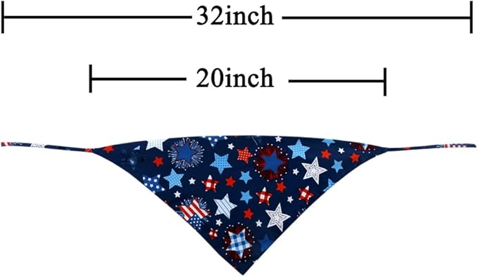American Flag Dog Bandana 4th of July Pet Clothes Patriotic Reversible Triangle Bibs Scarf Accessories for Cats Animals