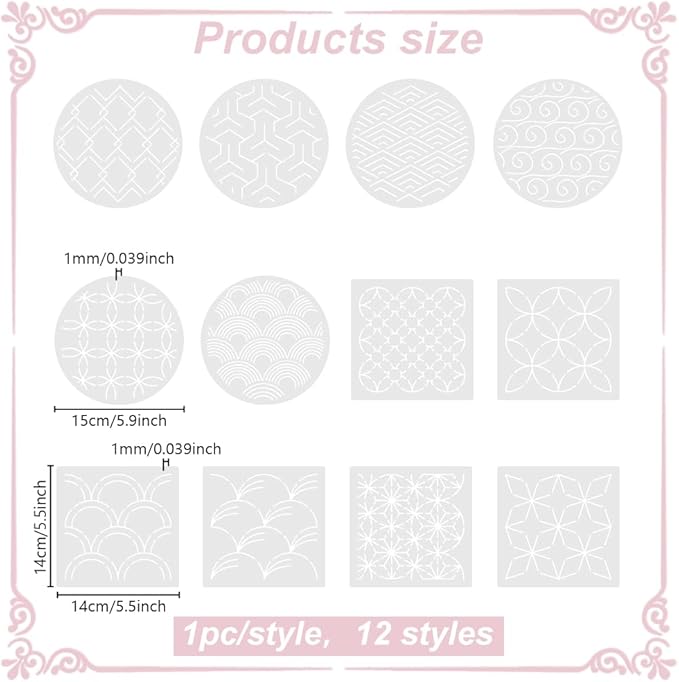 FREEBLOSS Sashiko Stencils - Image 3