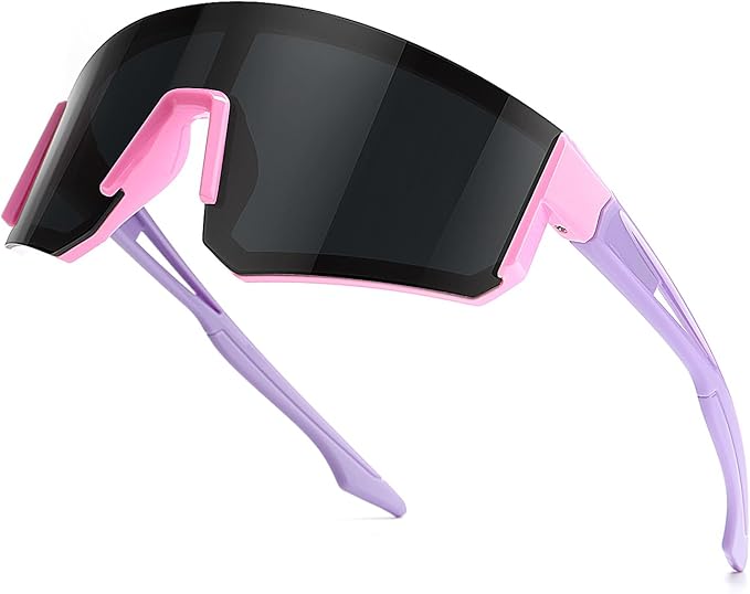 SEKKAF Youth Baseball Sunglasses for Boys Girls Age 6-12 Softball Cycling Sports Sunglasses for Kids Lightweight Frame
