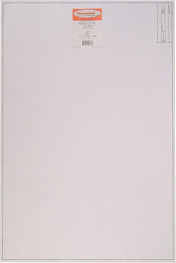 Clearprint 24" x 36" 1000H Design Vellum Sheets by Clearprint
