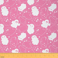 Feelyou Pink Halloween Soft Flannel Fabric by The Yard Cute Ghost Upholstery Fabric for Sewing Crafting Trick or Treat Indoor Decor for Home DIY Projects 10 Yards