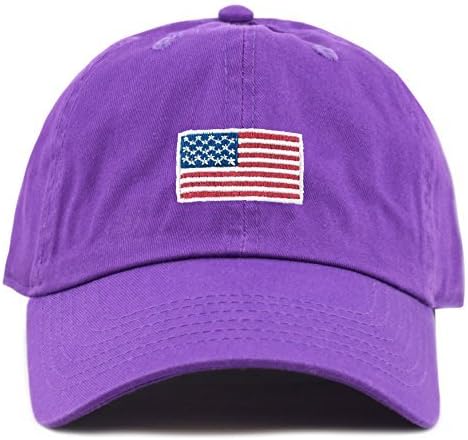 USA Flag & Embroidery Premium 100% Cotton Low Profile Adjustable Baseball Dad Cap