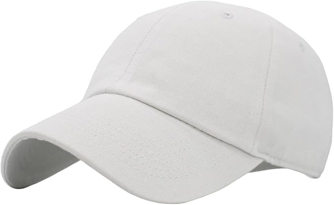 KBETHOS Classic Unisex Cotton Adjustable Low Crown Baseball Cap – Plain Dad Hat