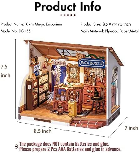 Rolife Magic Emporium DIY Miniature House Kit with LED Lights