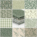 Hahafelt 10 Pcs 18"x22" Sage Green Fat Quarters Quliting Fabric Bundle