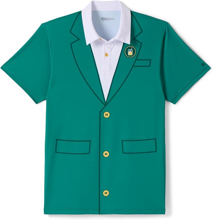 Tipsy Elves Men's Performance Golf Shirt - 4-Way Stretch, Quick Dry, Athletic Cut - Golf Polo