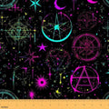 jejeloiu Boho Constellation Upholstery Fabric Soft 1 Yards