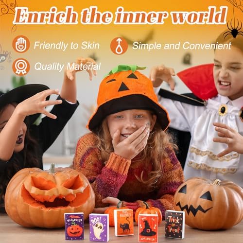 Outus 50 Pack Small Halloween Pocket Tissues Travel Packs Bulk