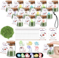 Skylety 30 Sets Halloween Ghost in a Mason Jar with Moss and Card Glow in the Dark Adopt a Ghost Figurine Luminous Creepy Crafts Spooky Crafts for Halloween Horror Decorations DIY Party Gifts