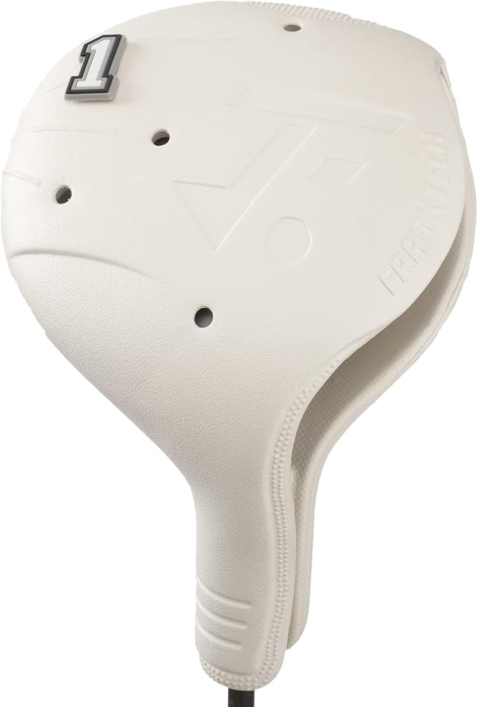 Snap-On Golf Club Covers for Right-Handed Golf Clubs, Easy On Off in 1 Second, Fits 460cc Drivers, Washable EVA Plastic with Shaft Lock, DIY Pins for Customization