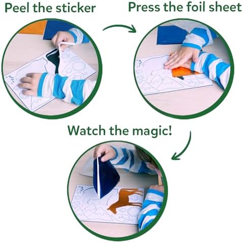 Skillmatics Foil Fun Animals, Foil Art & Craft Kit, Gift for Boys & Girls