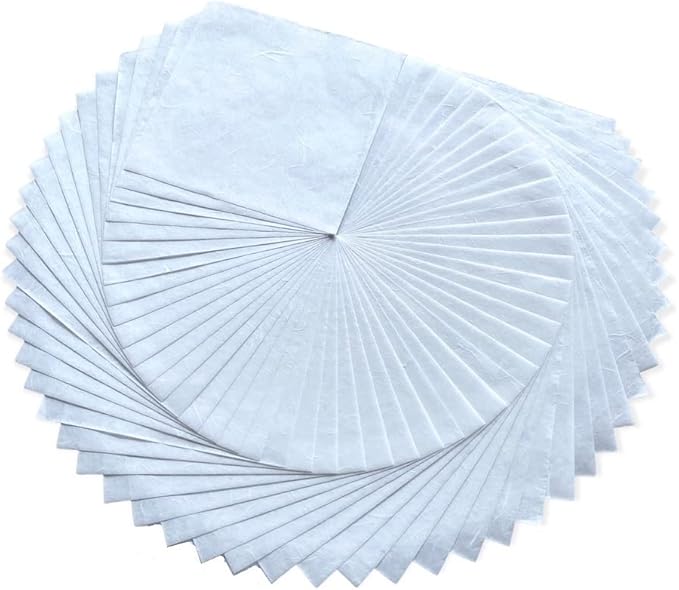 50 Sheets 6 x 6 Inches Natural Fiber Mulberry paper Sheets Square Origami Paper - Image 6
