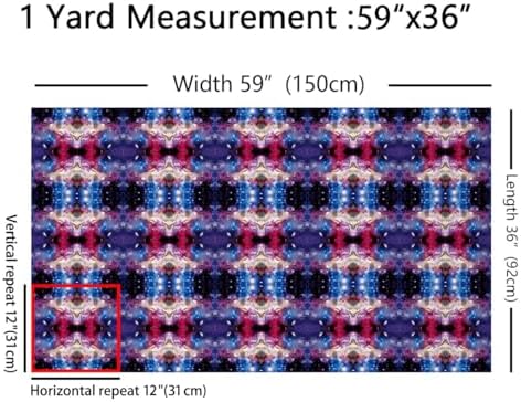 3D Printed Space Upholstery Fabric for Chairs 5 Yard Universe Cloud Galaxy Fabric by The Yard Decor Starlight Print for Home DIY Projects, Waterproof Indoor Outdoor Decor Space Outer Sky Bedroom Decor