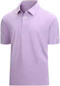 Damipow Premium Golf Shirts for Men Dry Fit Performance Polo Short Sleeve Collared Shirt