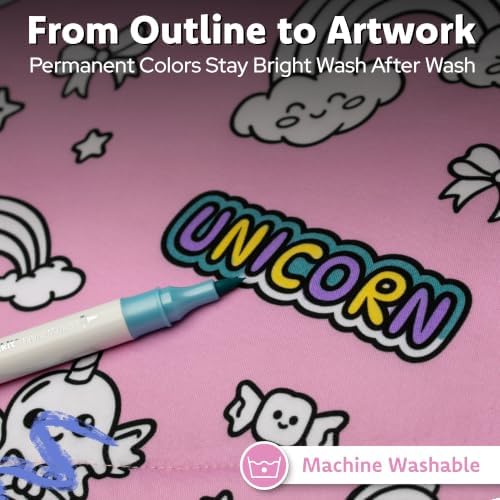 Craftikit Unicorn Coloring Blanket for Kids & Adults - 15 Markers