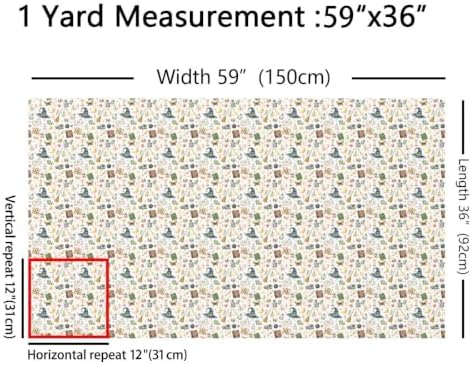 Magic Gothic Fabric by The Yard Cartoon Books Skull Butterfly Soft Polyester Sewing Fabric Sun Moon Stars Exotic No Stretch Durable Material for DIY Art Craft Making 3 Yard Bolt,108" L x 59" W