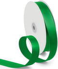 1 Inch 100 Yards Satin Ribbon Green, Solid Color Fabric Ribbon by HimBen