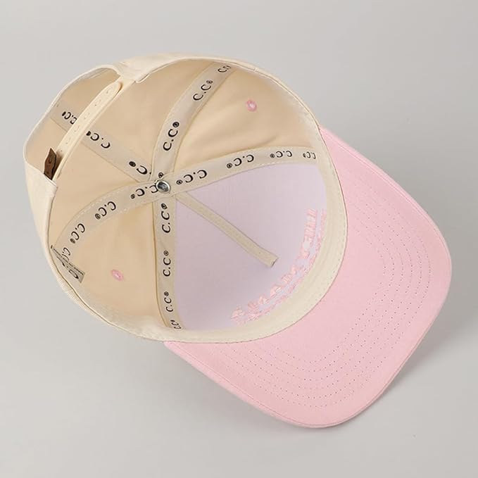 MIRMARU Two-Tone Vintage Canvas Trucker Hats for Men & Women, Adjustable Size Baseball Caps with Trendy Embroidered Design
