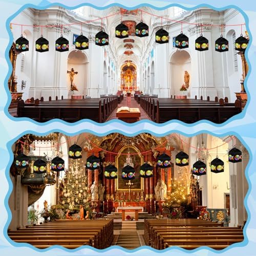Simgoing 12 Set Christian Fish Lantern DIY Faith Jesus Tissue Paper Craft