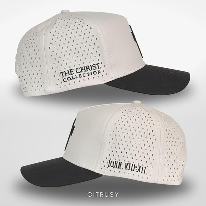 CITRUSY Athletic Trucker Golf Hat | Performance Mens 5 Panel Cap | Cool Breathable Waterproof Workout Running Snapback
