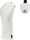 4pcs or 1pc Golf Club Head Covers for Woods, Driver, Fairway, Hybrid – Premium PU Leather with Interchangeable Tags & Magnetic Blade and Mallet Putter Covers