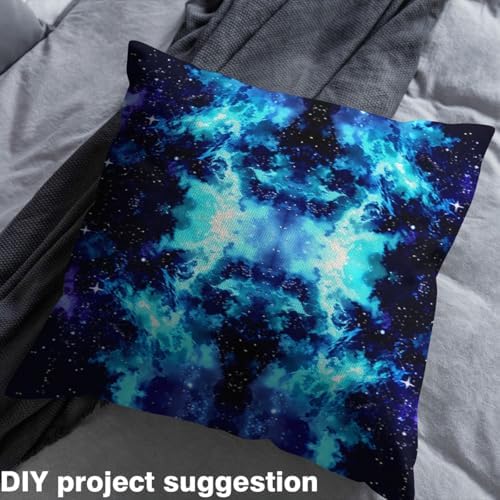 3D Printed Space Kids Fabric by The Yard 5 Yard Universe Cloud Galaxy Upholstery Fabric for Chairs Bedroom Decor Starlight Print for Home DIY Projects, Waterproof Indoor Outdoor Decor Space Outer Sky