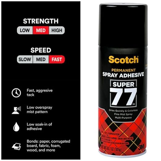 Scotch Super 77 Multipurpose Adhesive Spray, Bonds to Fabric, and More - Image 5