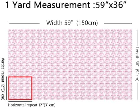 Pink Bow Upholstery Fabric for Chairs | Kawaii White Swan DIY Fabric by The Yard for Craft Lovers 181"x63", Cute Ribbon Bowknot Dreamy Princess Style Bow Tie Quilting Fabric